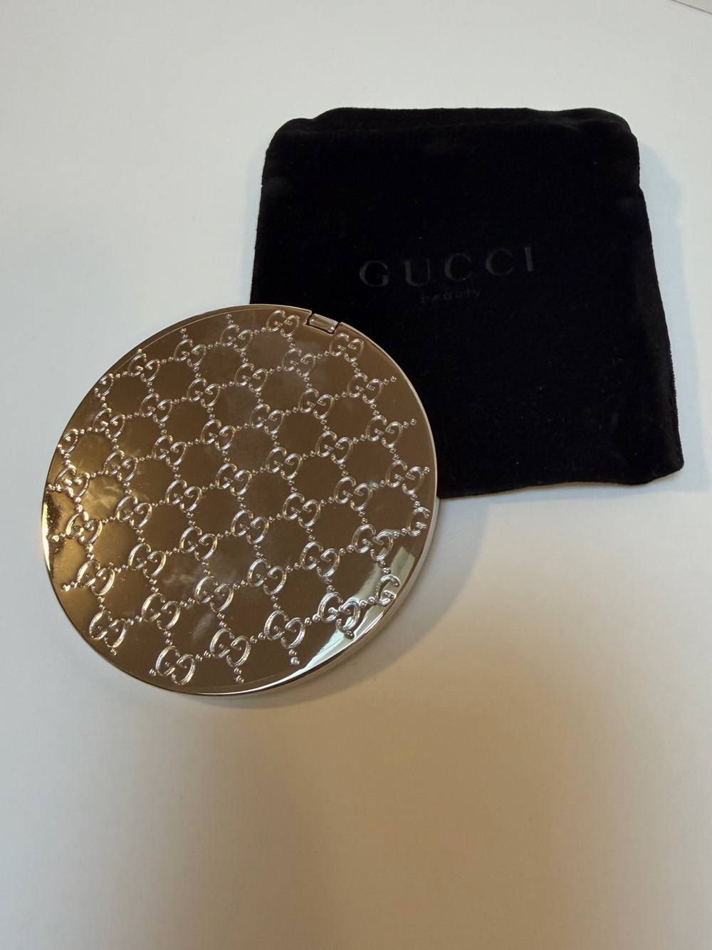 Gucci Beauty Silver Double Mirror NWT